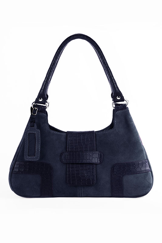 Dress handbag in navy blue leather - Top view